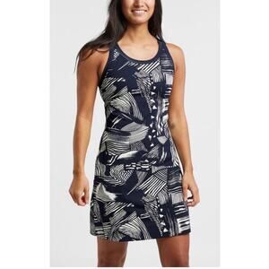 NWT Title Nine Diamalete Dress Women's Medium Cirque de la Vie Navy Blue Floral